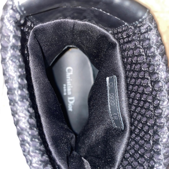 CHRISTIAN DIOR Black Leather/Mesh Resille Dior Solar Flat Boot Size 38/8 - Picture 11 of 15